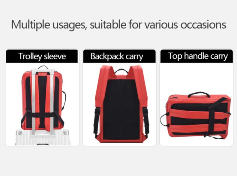 trolley sleeve on back of laptop backpack